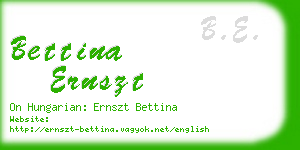 bettina ernszt business card